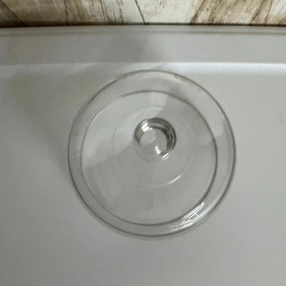 Clear Glass Round Cake Dome Cloche Server Lid w/ Knob Handle 6.25 Inch